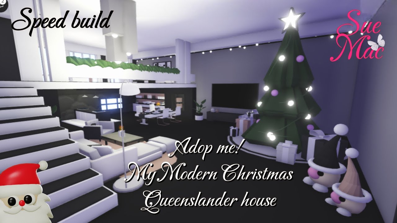 My modern🎄Christmas Queenslander house|Adopt me!|Speed build