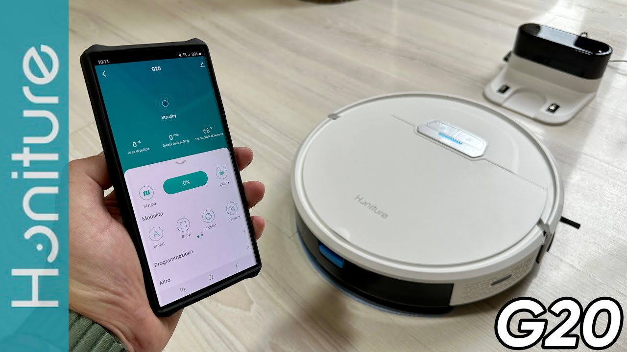 Honiture G20 - Robot Vacuum Cleaner and Washes