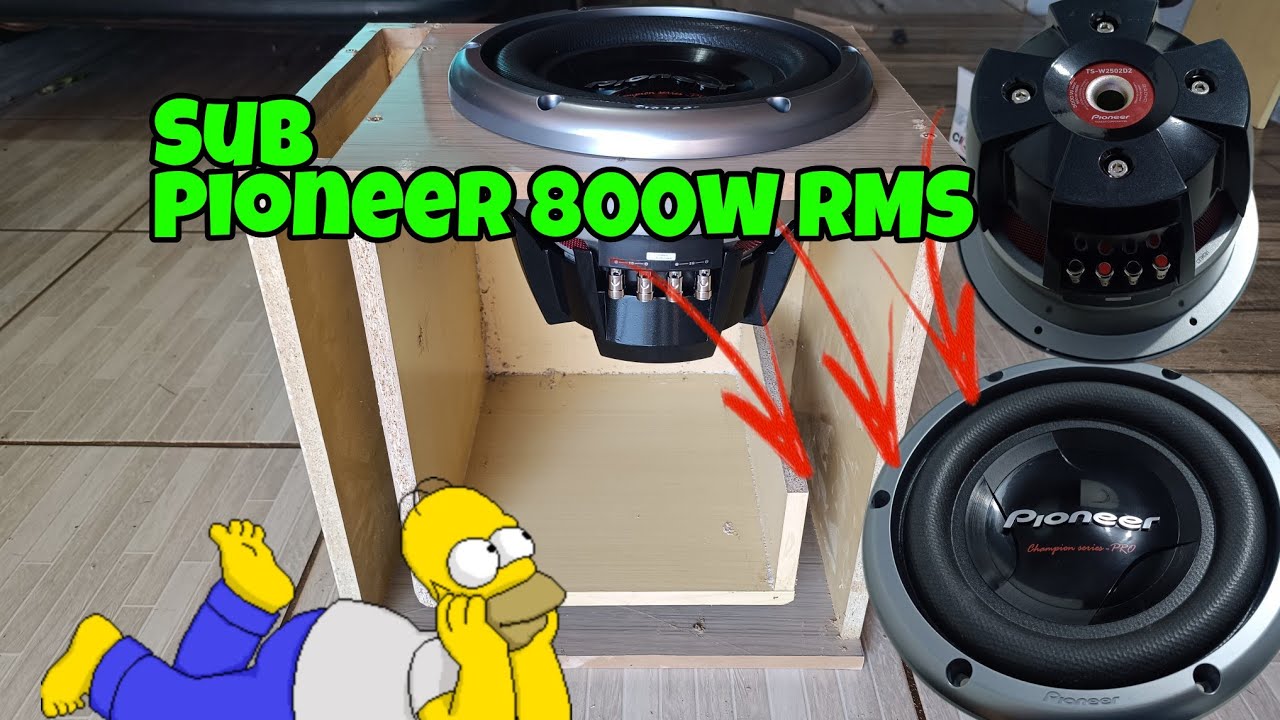 SUBWOOFER PIONEER TS-W2502 3000W 800WRMS - GRAVE BRUTO 