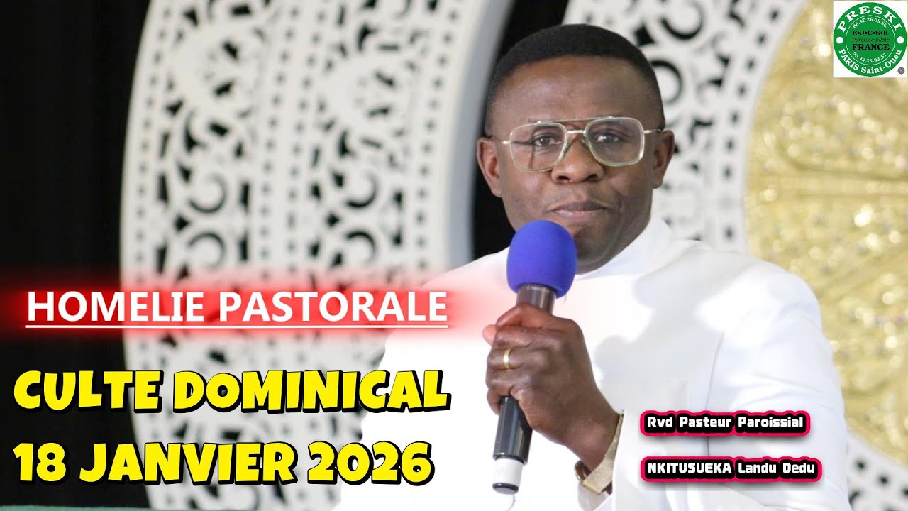 PRESKI PARIS ST OUEN : HONNEURS ET HOMÉLIE PASTORALE CULTE DOMINICAL DU 18 JANVIER 2025    4K