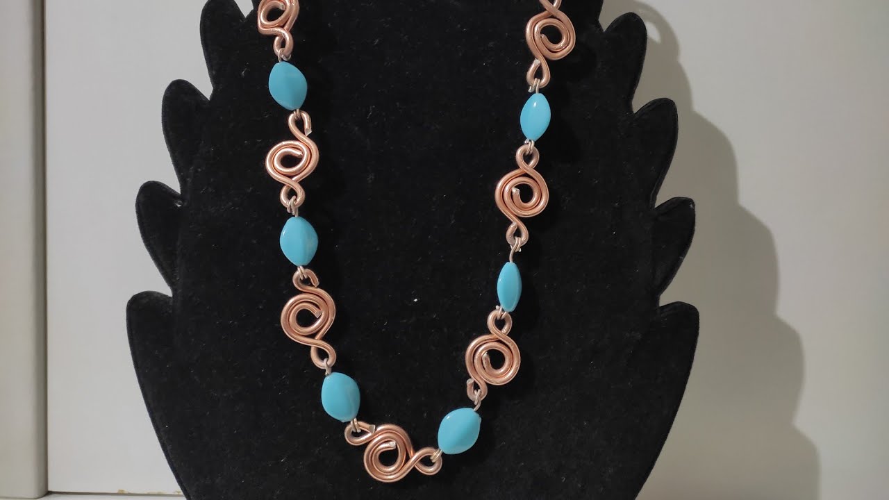 Collana alluminio e perle