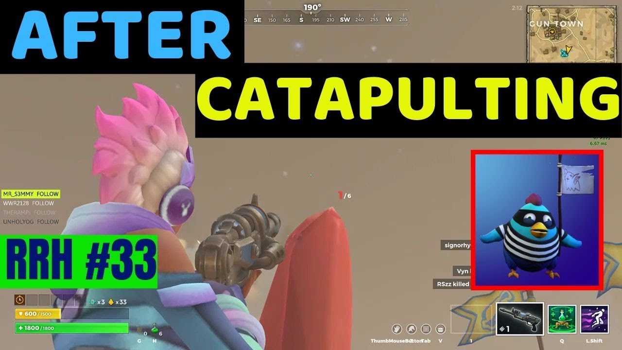 Chicken killed after catapulting / Loot Goblin Bug - Realm Royale Highlights #33 (Best Moments)
