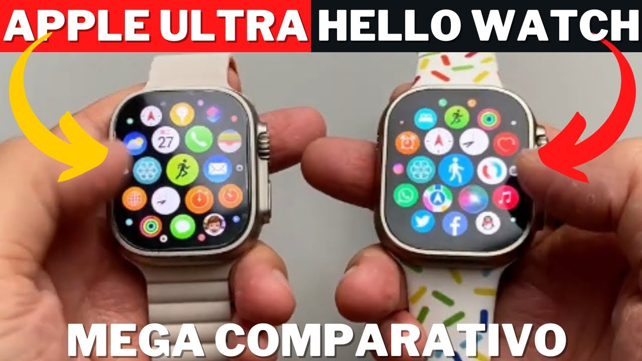 HELLO WATCH 3 vs APPLE WATCH ULTRA ORIGINAL - MEGA COMPARATIVO SENSACIONAL A SEMELHANÇA ENTRE ELES.