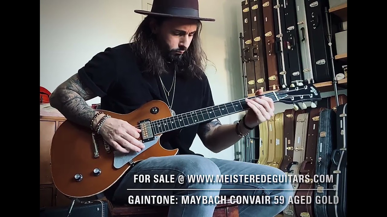 For sale @ www.MEISTEREDEGUITARS.com - GAINTONE: Maybach Customshop Convair 1959 aged gold relic 