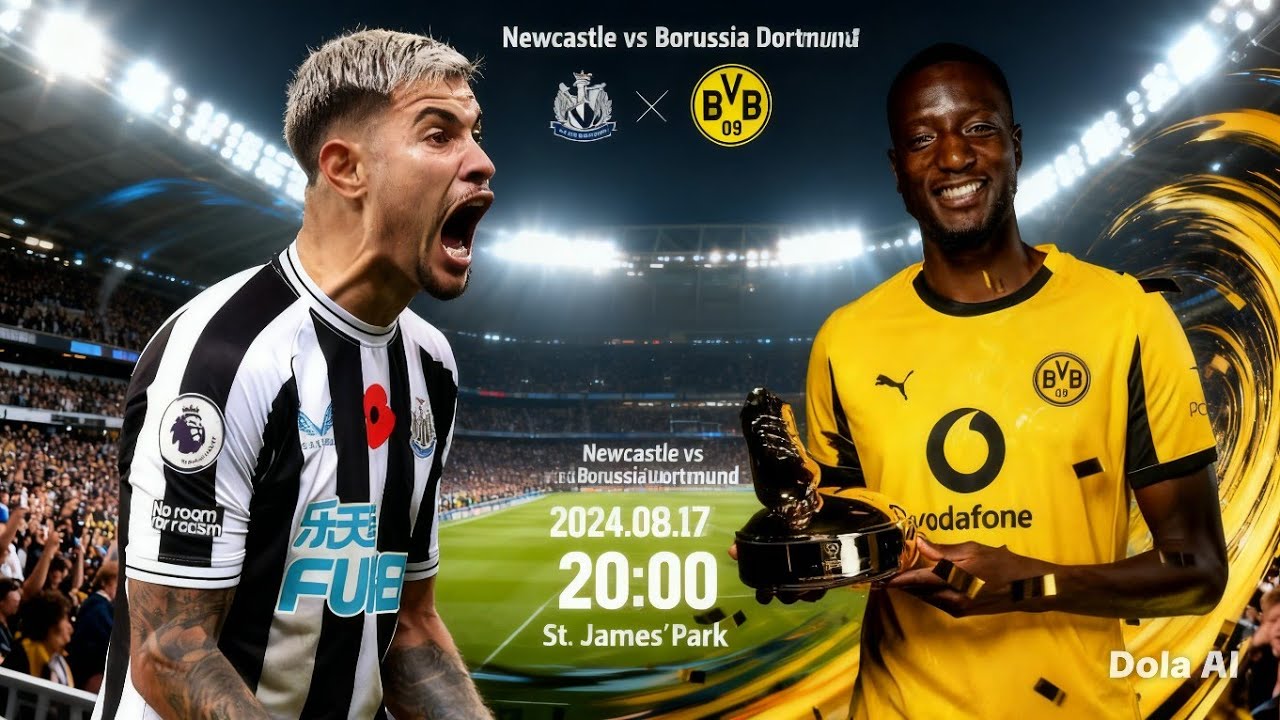 PARTIDÃO! NEWCASTLE X BORUSSIA Duelo de estilos futebol britânico forte contra técnica alemã apurada