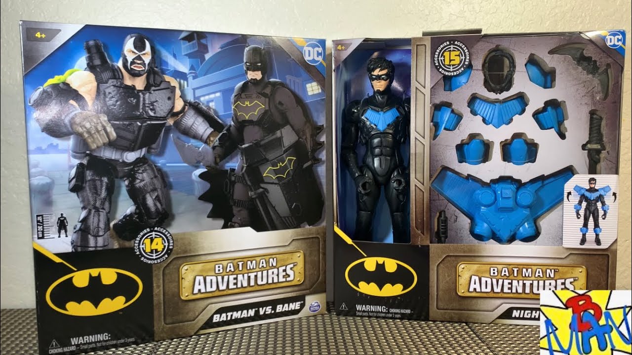 Batman Adventures 12” Figures 2024 Spin Master Batman vs. Bane + Nightwing 15 Accessories Amazon