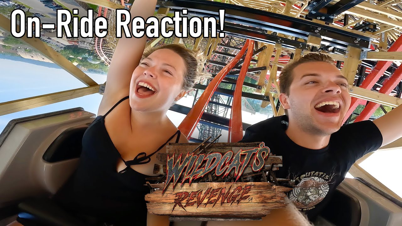 Riding Wildcat's Revenge at Hersheypark! AWESOME RMC Hybrid Coaster!