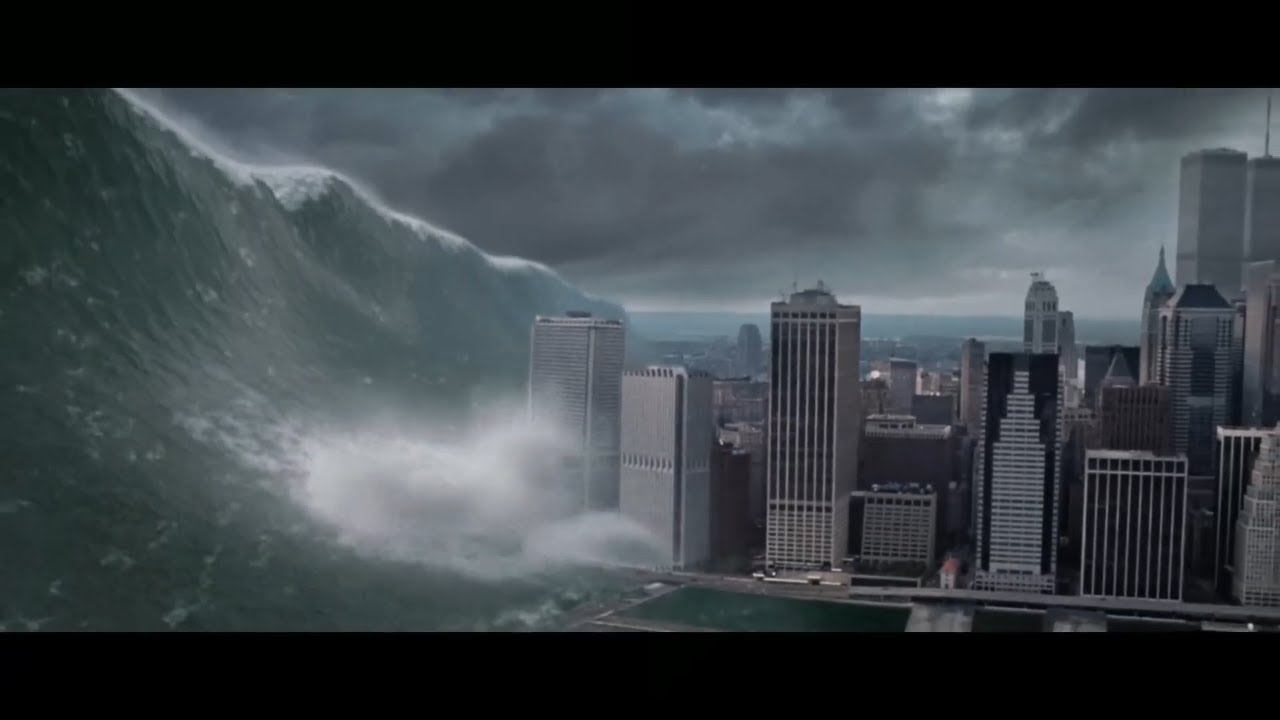 Deep Impact 1998   Meteor hits Earth Scene