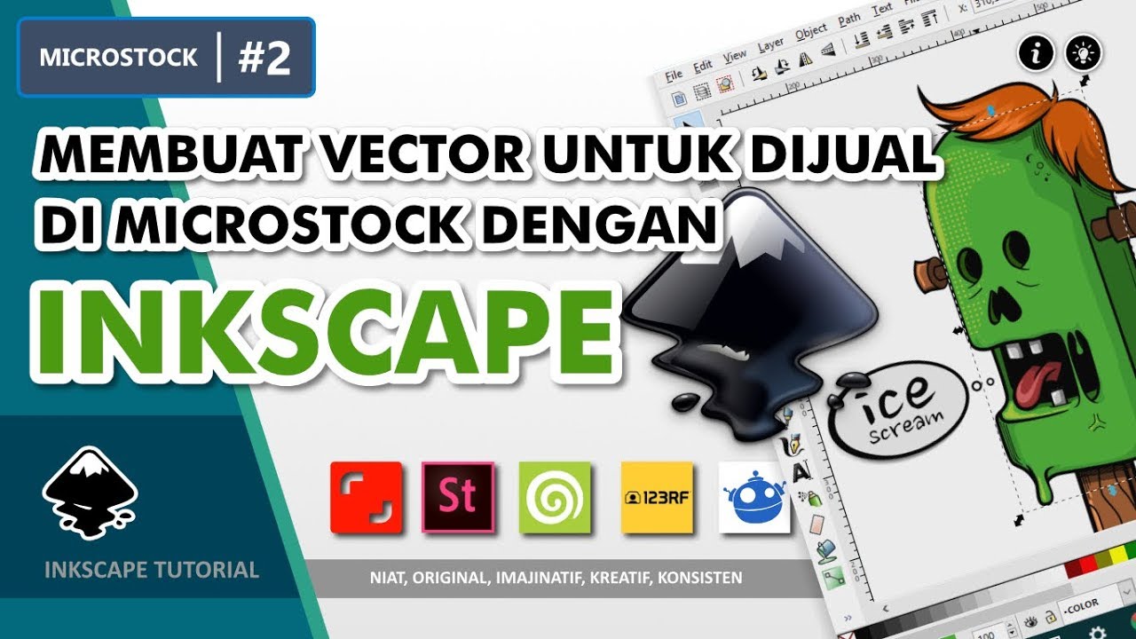 Tutorial Inkscape - Membuat Vector Yang Diterima Shutterstock dan Agen Microstock Lainya