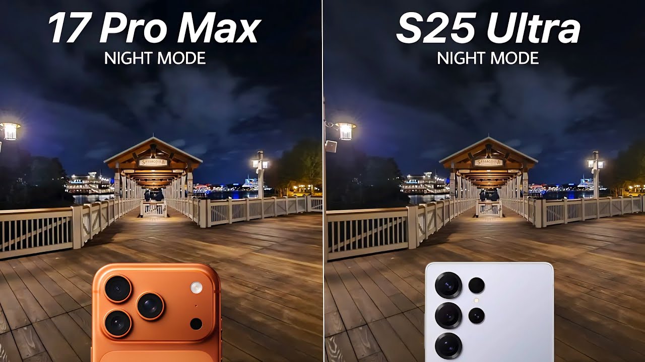iPhone 17 Pro Max VS Samsung Galaxy S25 Ultra NIGHT MODE Camera Test