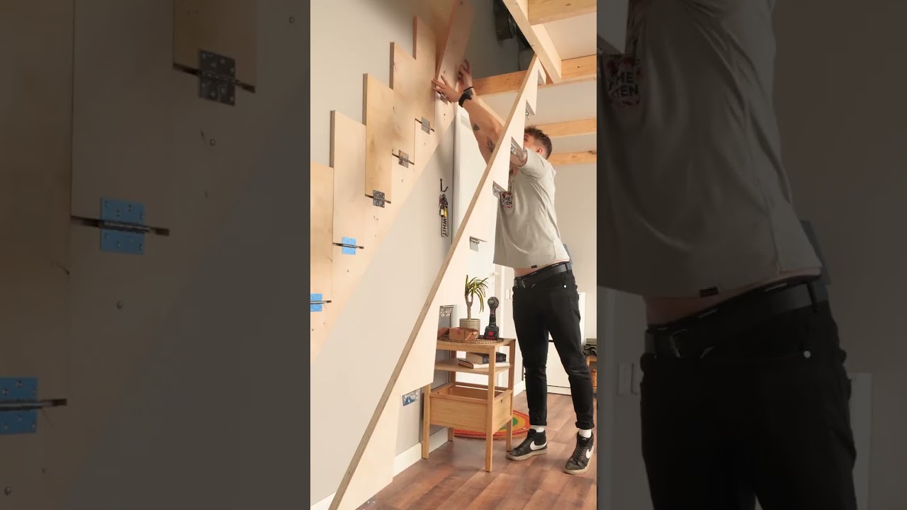 Small Room? Folding Stairs 👌
