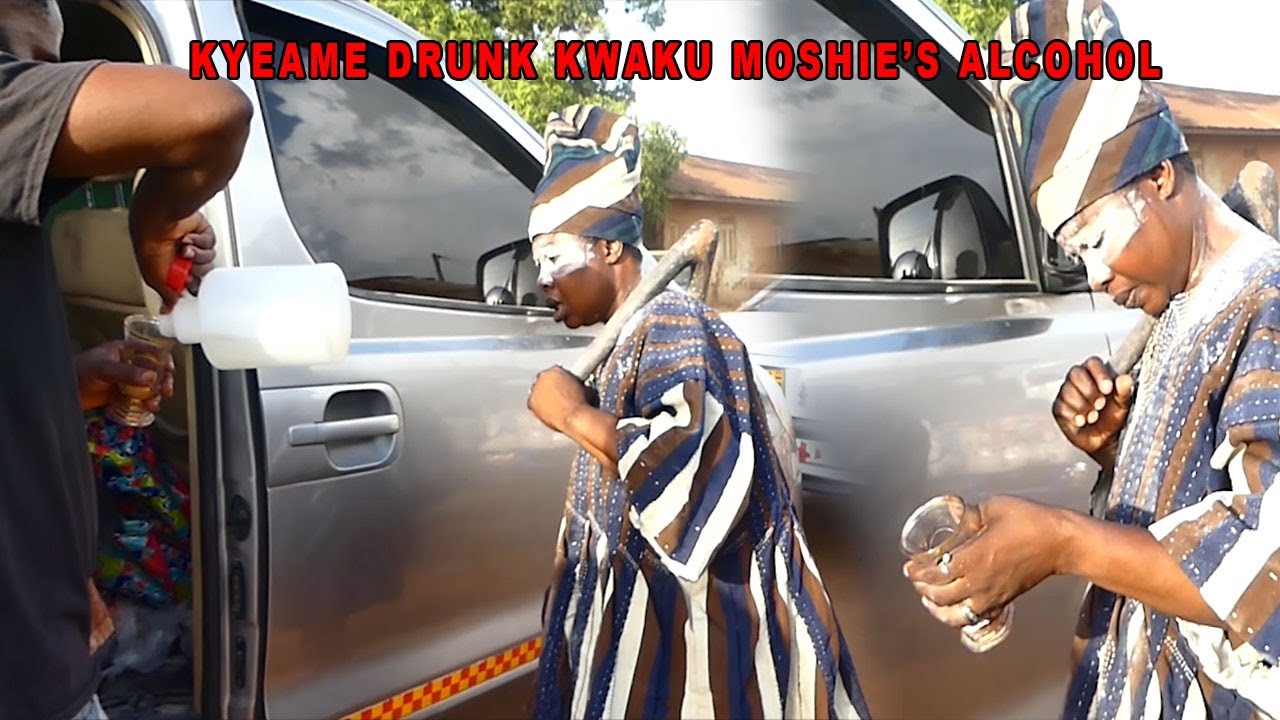 Kyeame lied to Kwaku Moshie after drinking his alcohol but Moshie caught him | SuroWiase