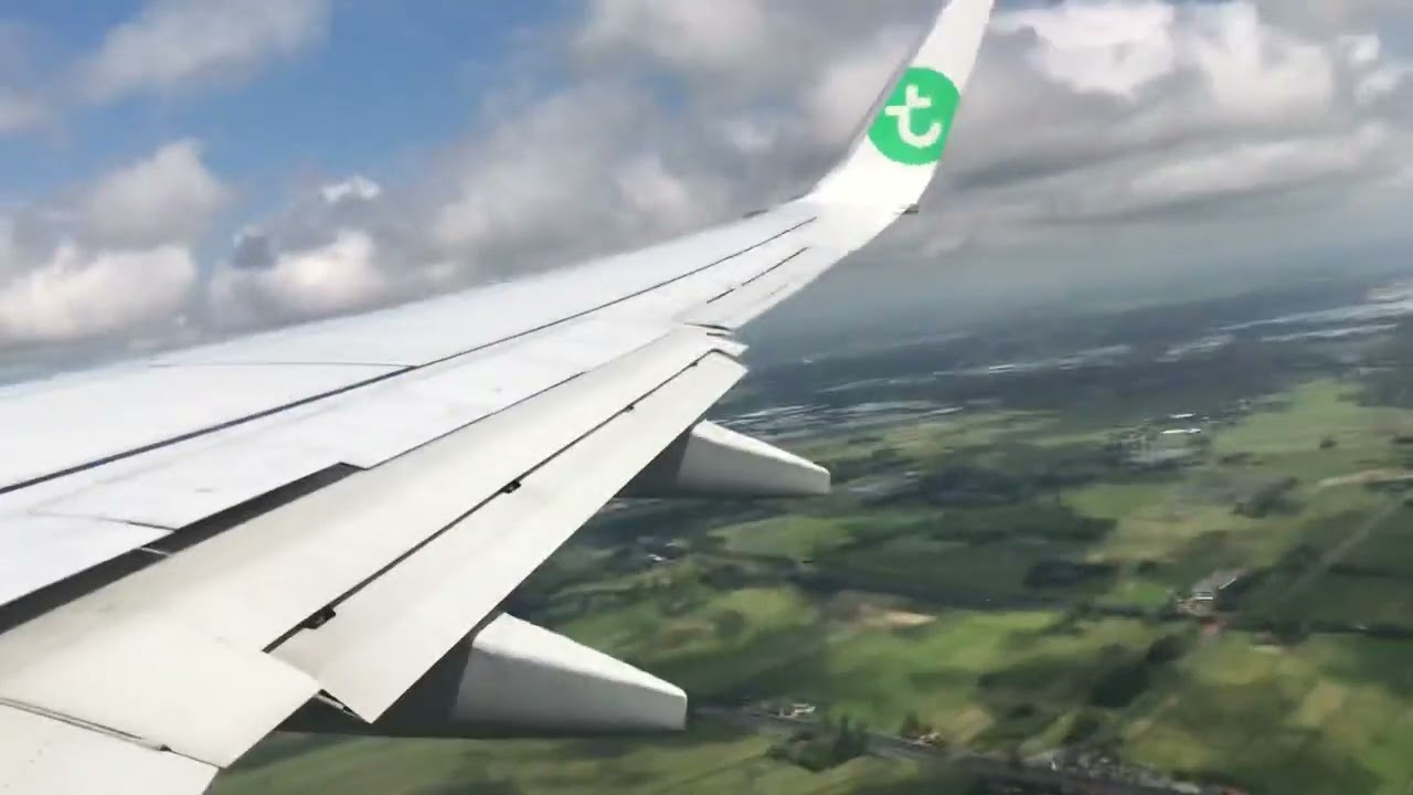 Transavia Vliegtuig Opstijgen naar Girona van Rotterdam