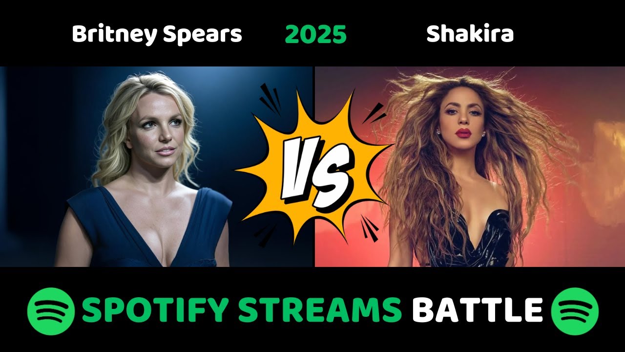 Shakira vs Britney Spears | TOP 100 Spotify 2025