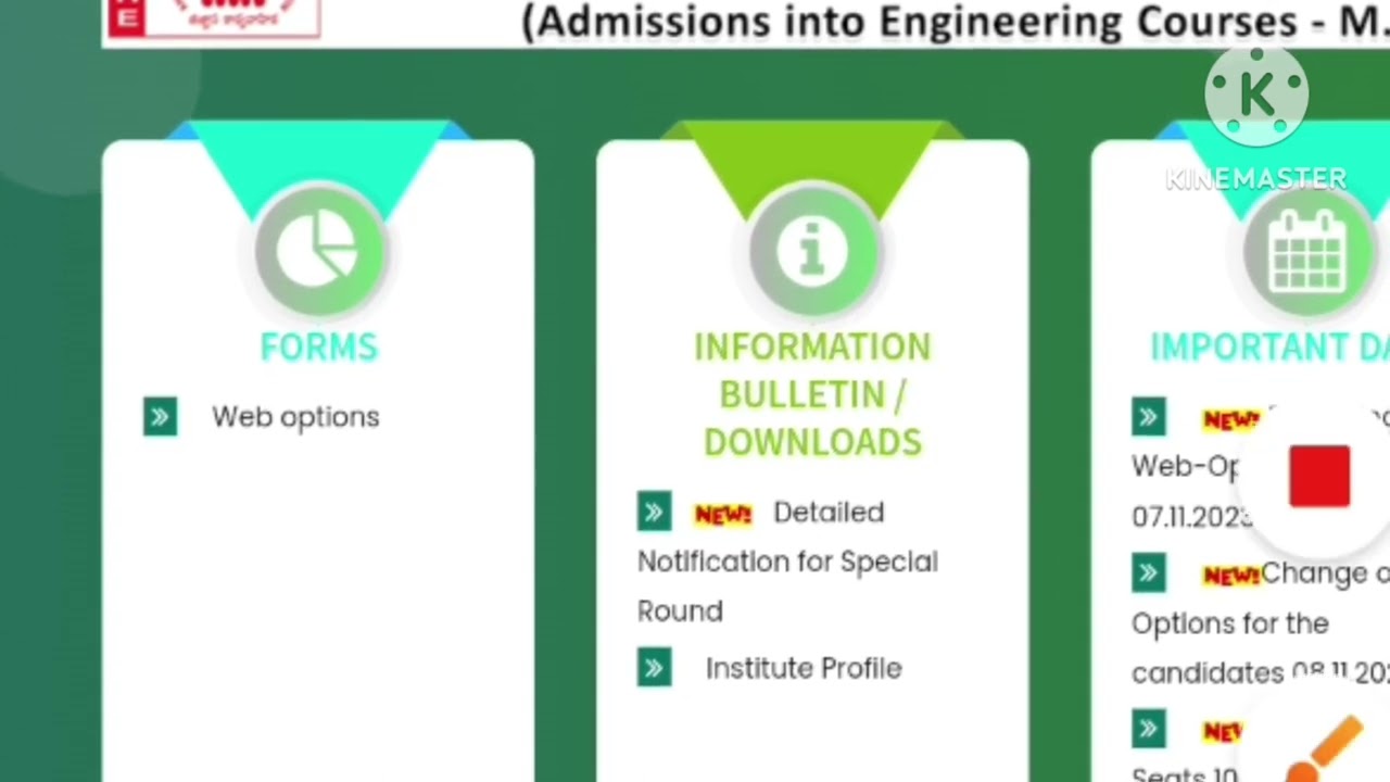 AP Eamcet 2023 Special round Web Options has been enabled