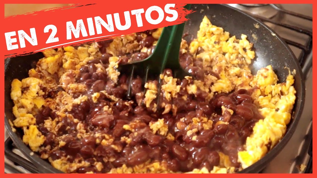 Huevos revueltos con frijoles | Huevos tirados | Scrambled eggs with beans (2022)