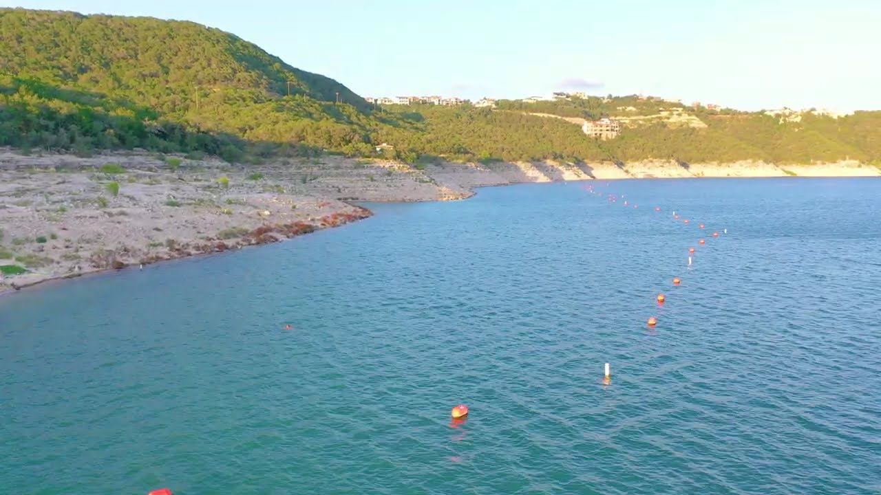 Hippie Hollow Park Clothing Optional Drone Clip Lake Travis and Beach Hiking, Swimming, Boating