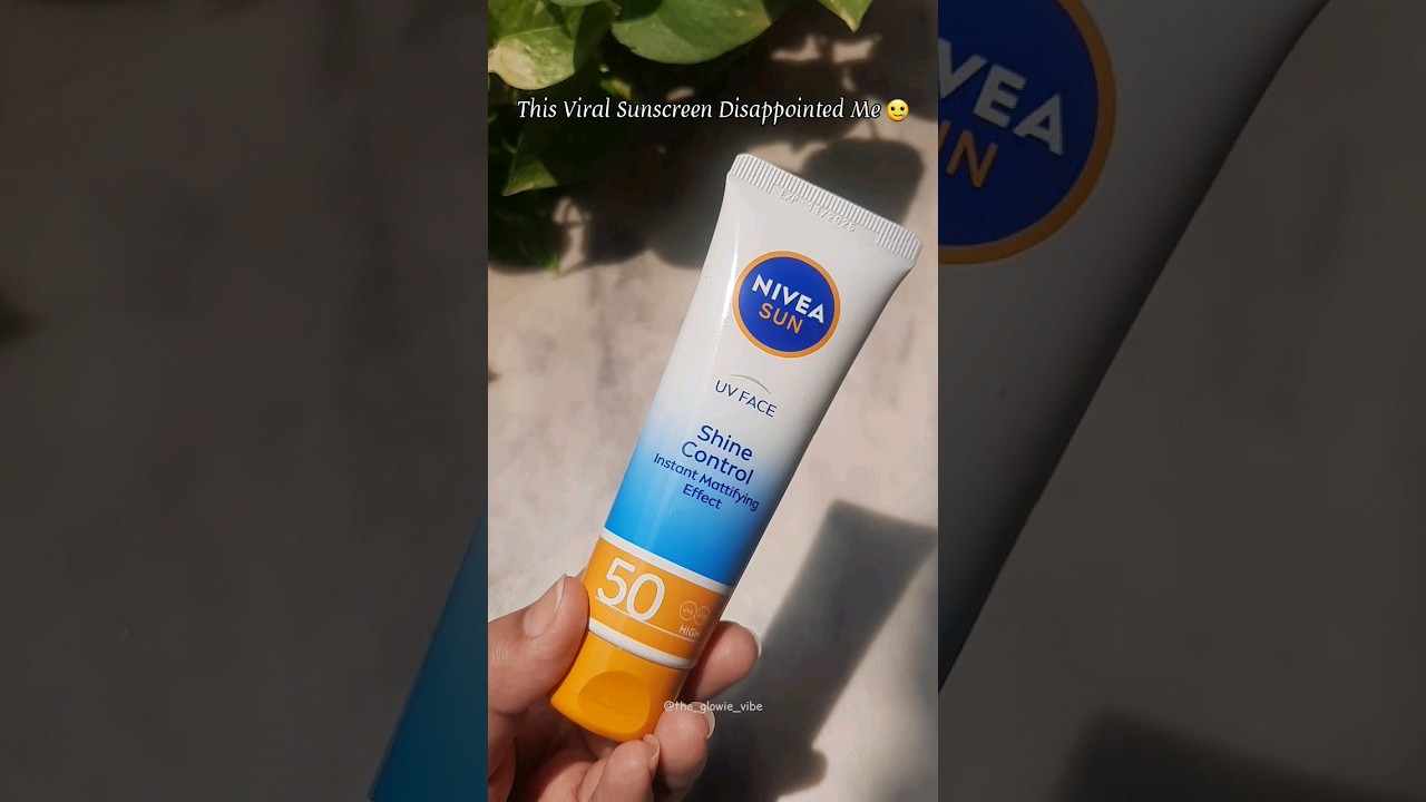 Nobody said this about the *Viral* Sunscreen 😭 Nivea Sun Shine Control Spf 50 Sunscreen 🌞 #shorts
