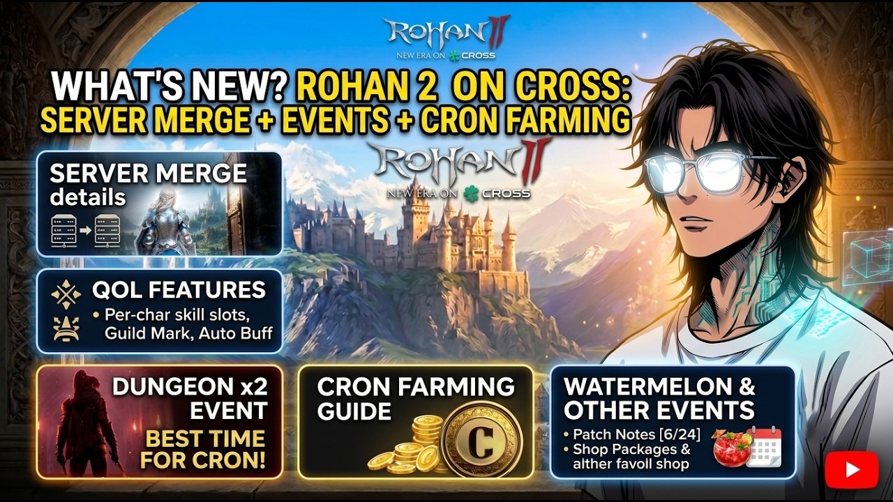 What's New About Rohan 2 on CROSS? Server Merge + Events + Maximize your Cron Farming