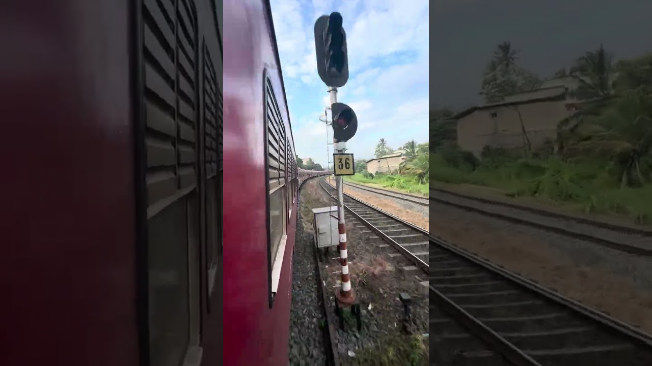 Diesel electrical multiple unit red train travel part 03 