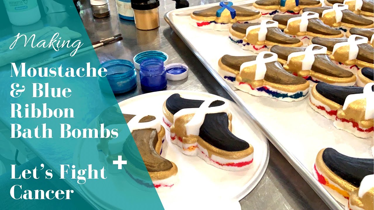 Moustache & Blue Ribbon Bath Bombs