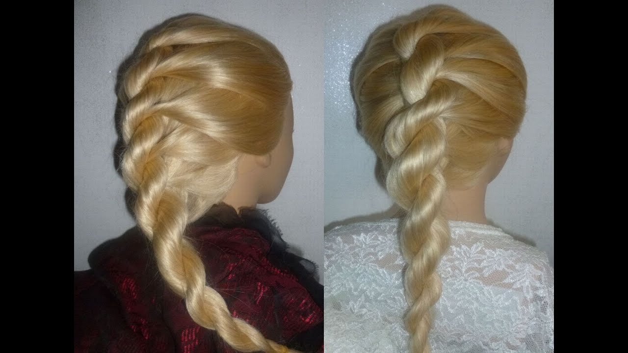 Französische Kordel-Zopf Flecht-Frisur für Mädchen:Schule/Alltag.Rope Twist Braid Hairstyle.Peinados