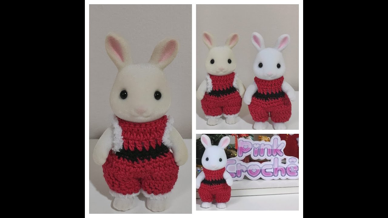 Roupa de Natal em crochê para o Pai Sylvanian Families - passo a passo