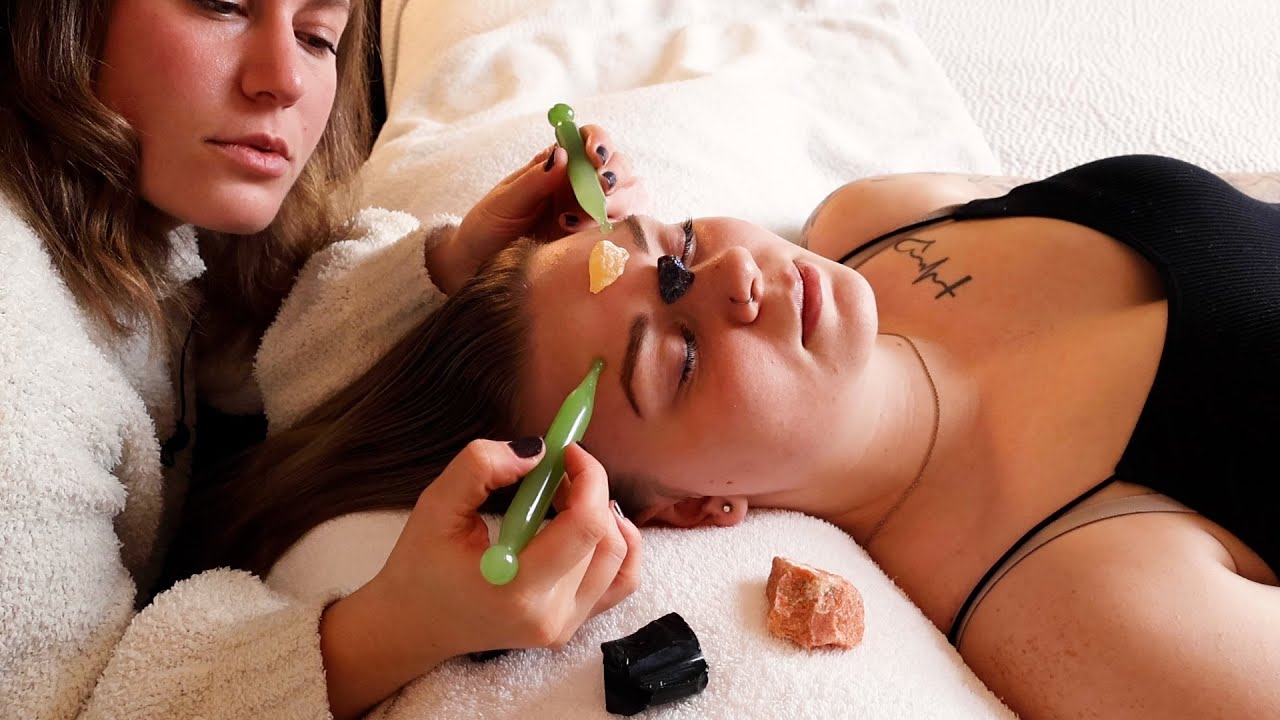 [ASMR] Crystal Gemstone Reflexology Facial Reiki ✨
