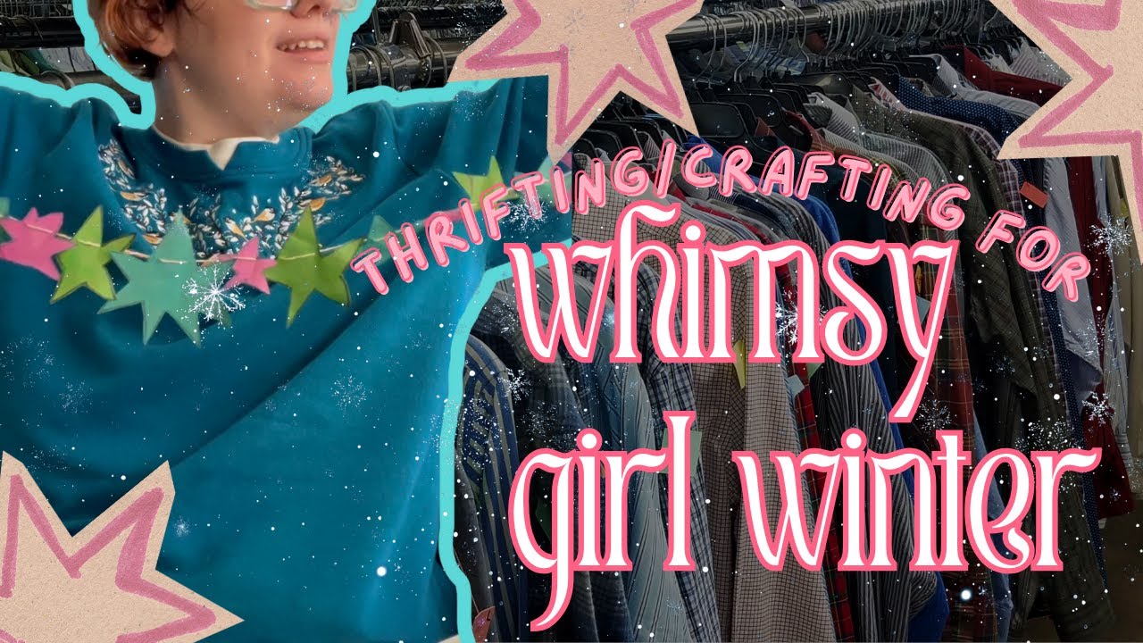 whimsy girl winter! thrift with me + DIY paper decorations