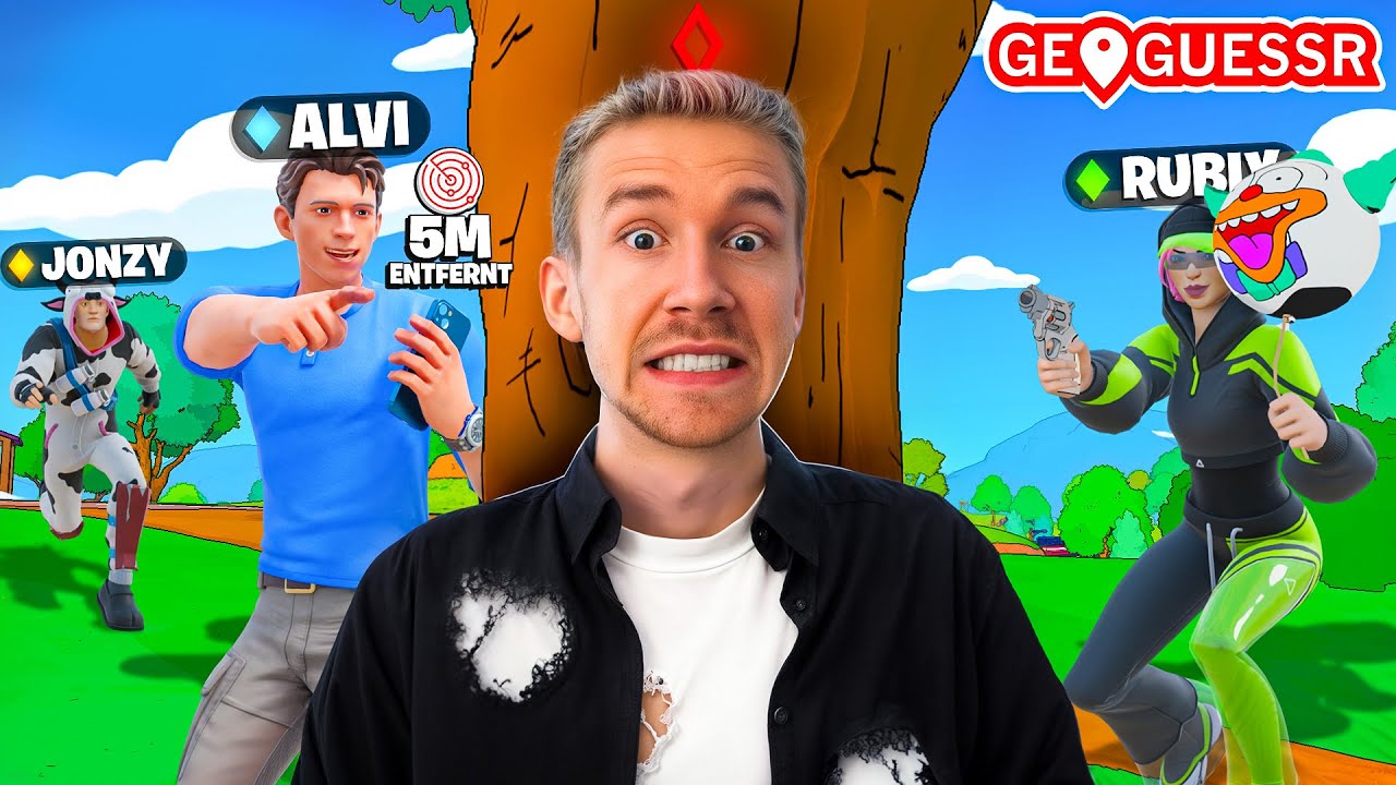 DAS YOUTUBER GEOGUESSR BATTLE IN FORTNITE SIMPSONS 🏆 (spannend)