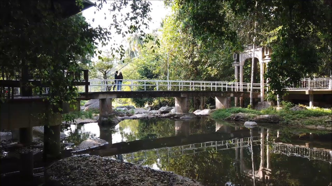 KOH SAMUI  Serene Waterfall Temple and Forest Monastery - Wat Hin Lad -  Stunning Nathon Sunset