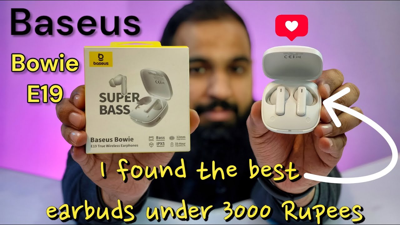 Baseus Bowie E19 true wireless earphones | Best Bluetooth Wireless earbuds under 3000 rupees 🔥😱