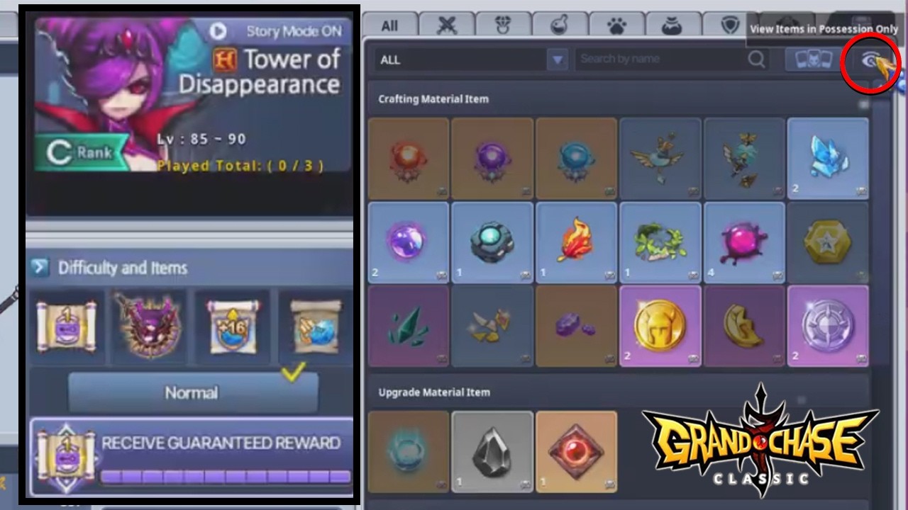 SAIU! Prévia do Inventário Compartilhado e Barra da TOD - Grand Chase Classic