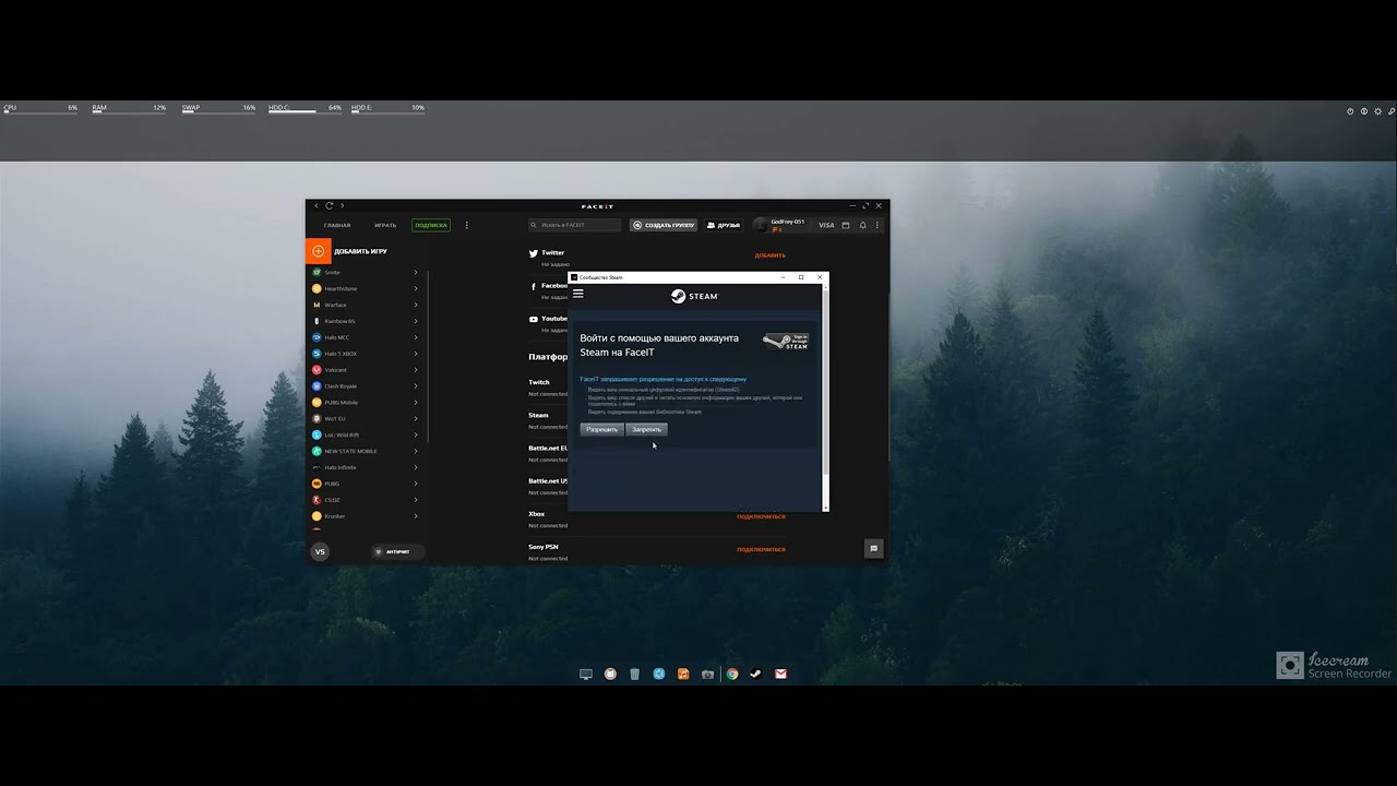 Error Faceit link to steam