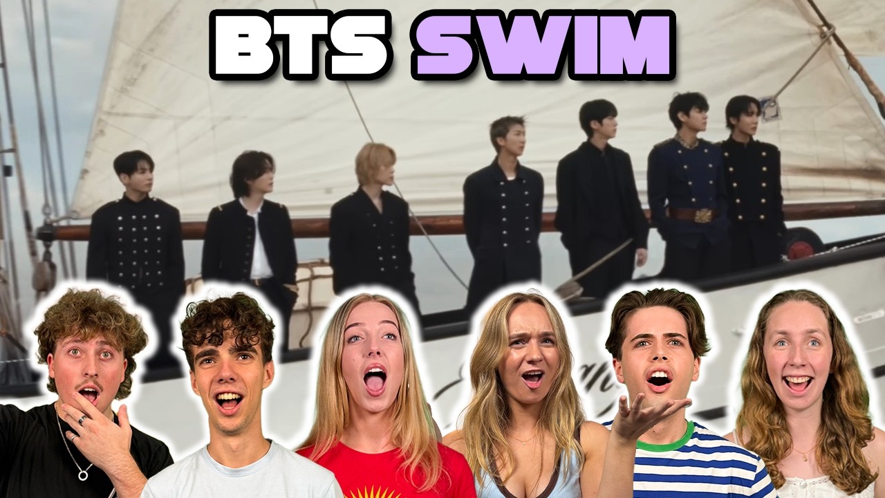 Новички в K-POP смотрят, как BTS плавают!