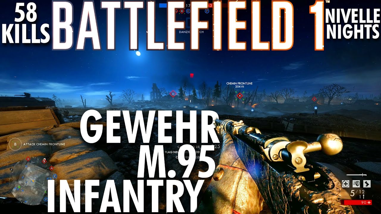 Gewehr M95 Infantry Gameplay - Battlefield 1 Conquest No Commentary