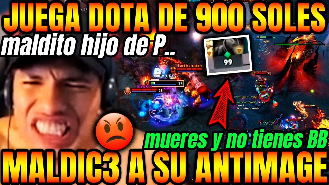 LO GOZAN LOS APOST4DORES😱BUTI SE JUEGA LA VIDA EN DOTA DE 900 SOLES😮MALDICE A SU CARRY X NO CARREAR