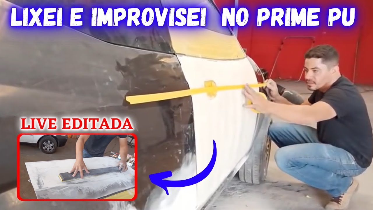 [ CORTE DA MINHA LIVE ] Como lixar massa GRANDE COM TACO de 76 cm / massa aplicada com regua