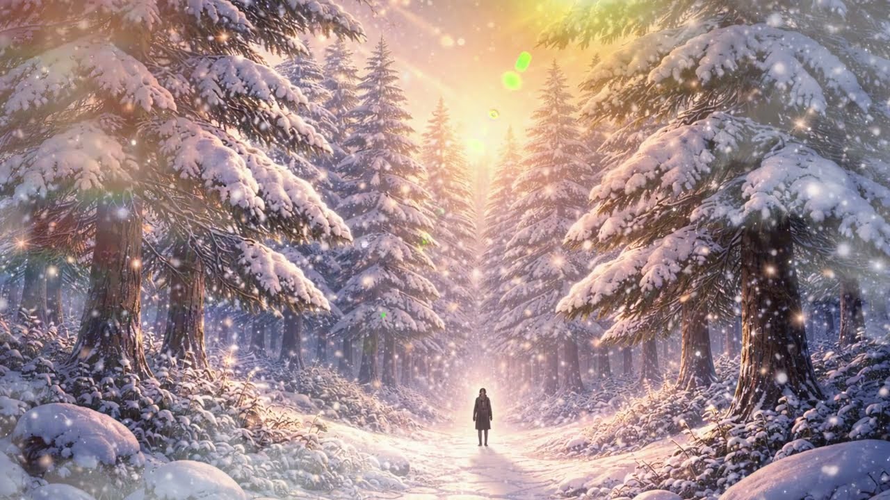 Silent Snowfall: 1 Hour Sound Of Guzheng, Wandering Through the Ancient White Pines in 528 Hz❄️✨