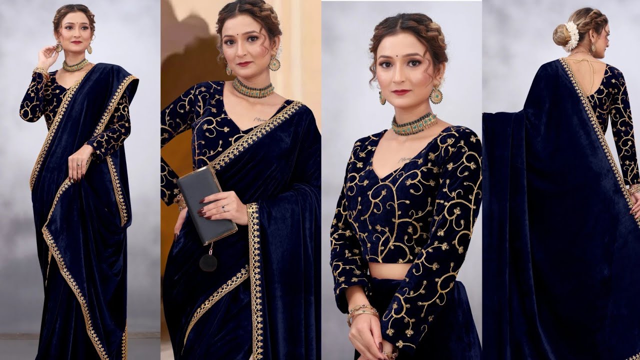 FLIPKART Velvet Saree Review/Winter Wedding Velvet Saree#flipkart #velvet #saree #wedding #winter 
