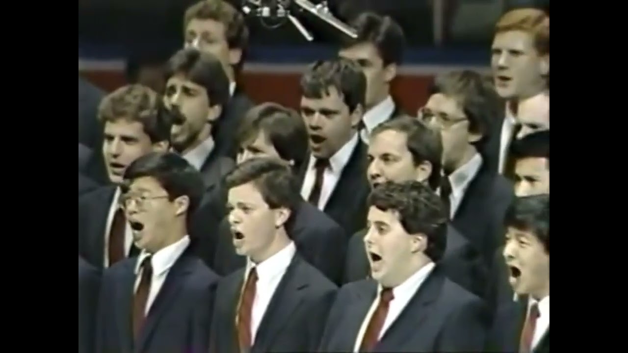 U.S.A Anthem Sung by The Harvard Glee club on 1987 hockey game (LIVE)