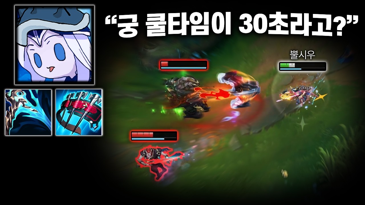 현 솔랭 유일하게 메이킹이 되는 캐리형 빌드 ＂정수 약탈자 악사 애쉬＂