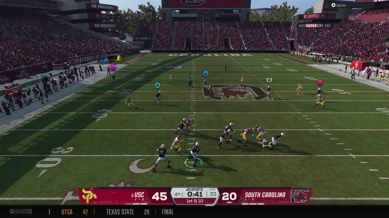 NCAA CFB26 Barbershop Mentality 2030 Season Week 2, #8 USC vs South Carolina.