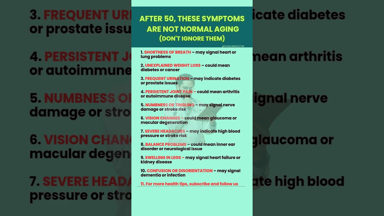 After 50 ⚠️ These Symptoms Are NOT Normal Aging (Don&rsquo;t Ignore Them!)