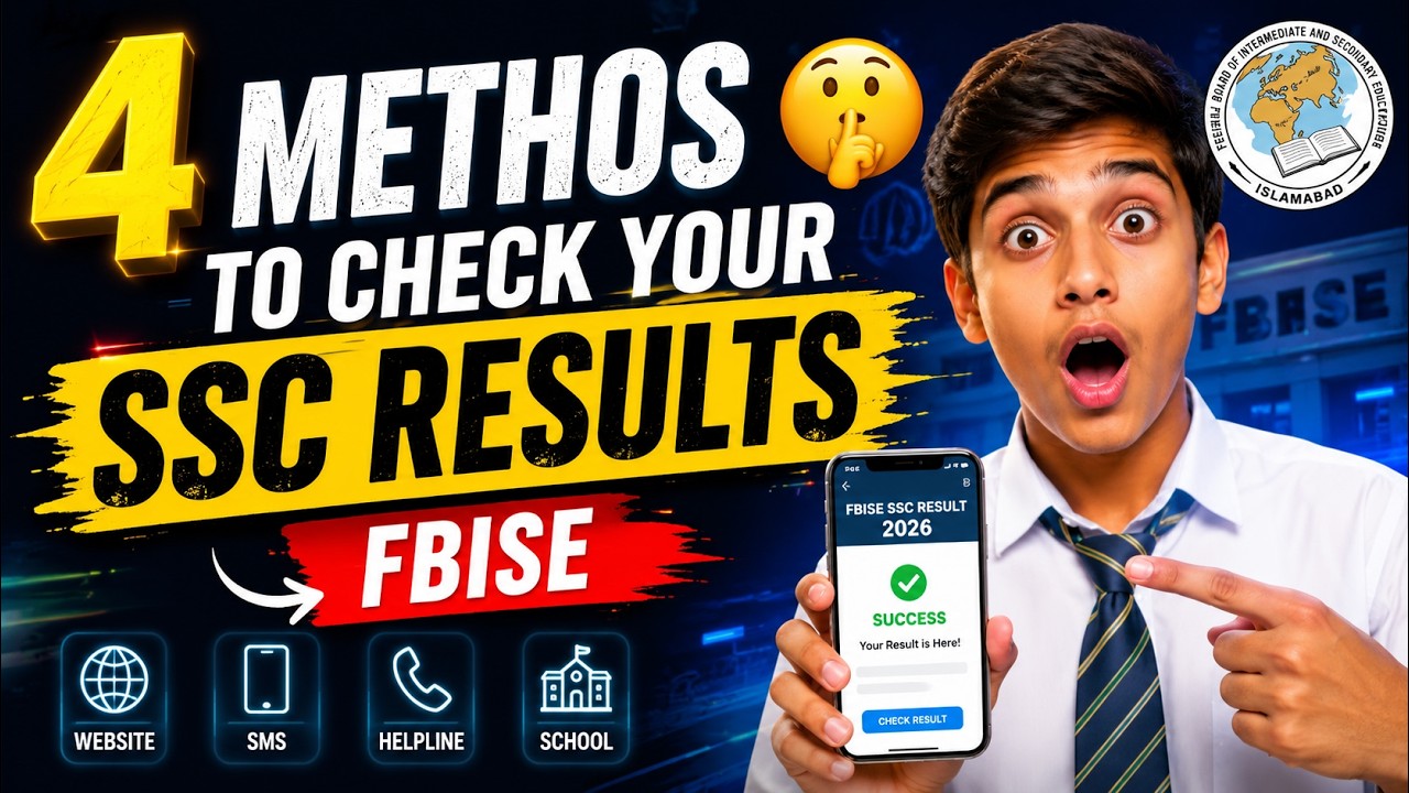 🤫 4 Secret Methods to check Result 🤫FBISE || #fbise #result #updates
