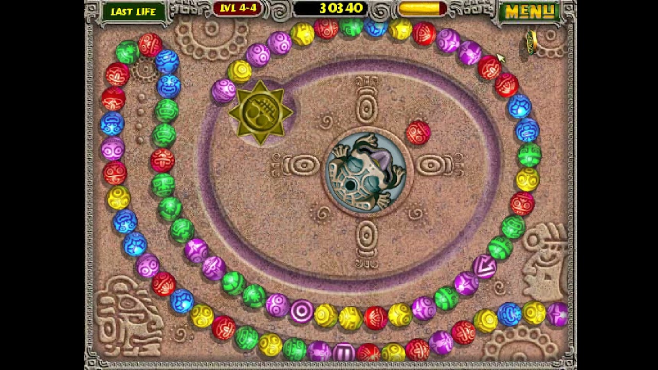 Zuma Level 4-4 Hit The Ball #zuma #revenge #ball
