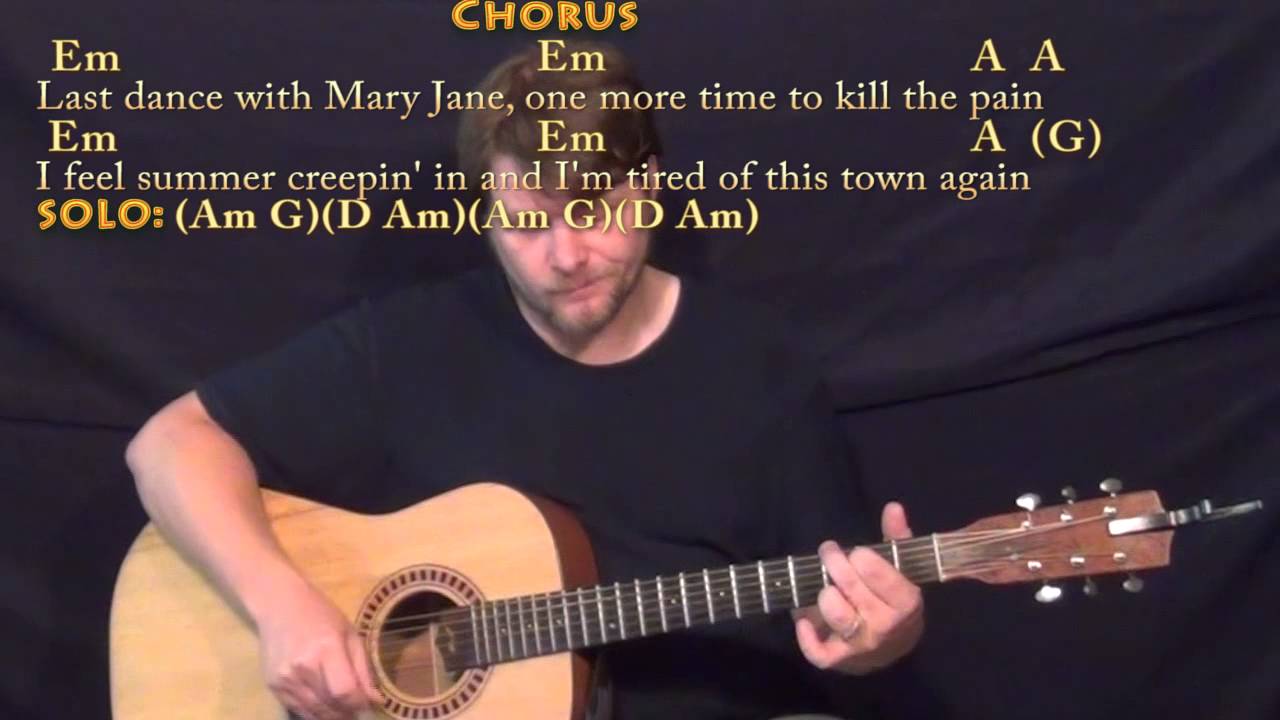 Mary Jane's Last Dance (Tom Petty) 16th Strum Guitar Cover Lesson with Chords/Lyrics