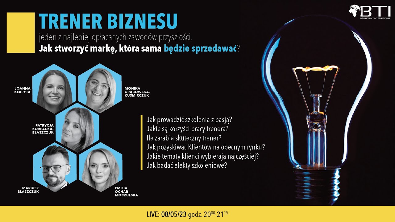 TRENER BIZNESU - jeden z najlepiej opłacanych zawodów przyszłości.
