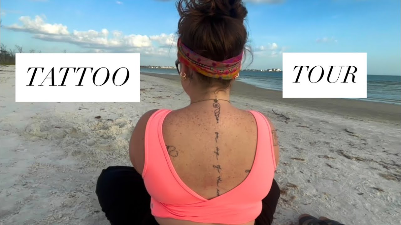 ASMR TATTOO TOUR! (20 tattoos with pics & tracing!)