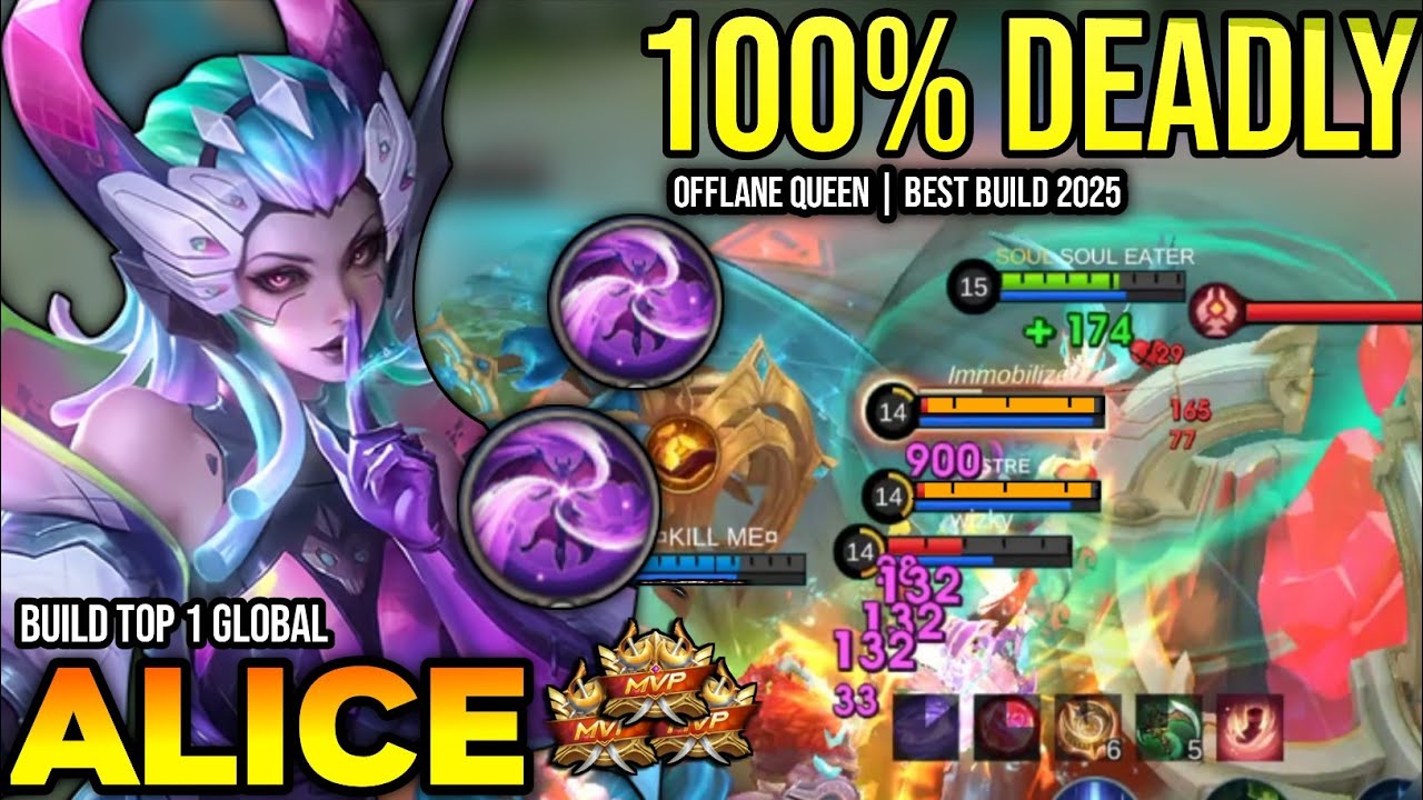 ALICE BEST BUILD 2025 | BUILD TOP 1 GLOBAL ALICE GAMEPLAY | MOBILE LEGENDS✓